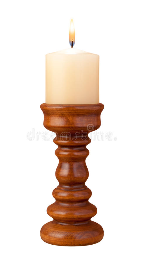bougie-et-support-avec-la-flamme-d-isolement-22593247